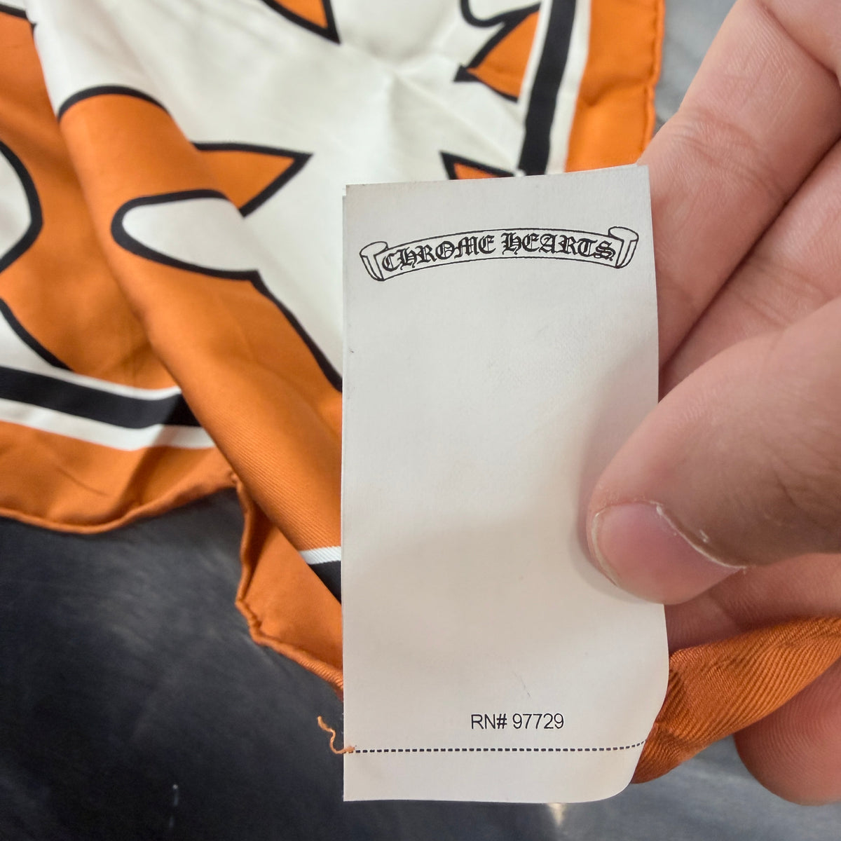 Chrome Hearts Cemetery Silk Scarf Orange