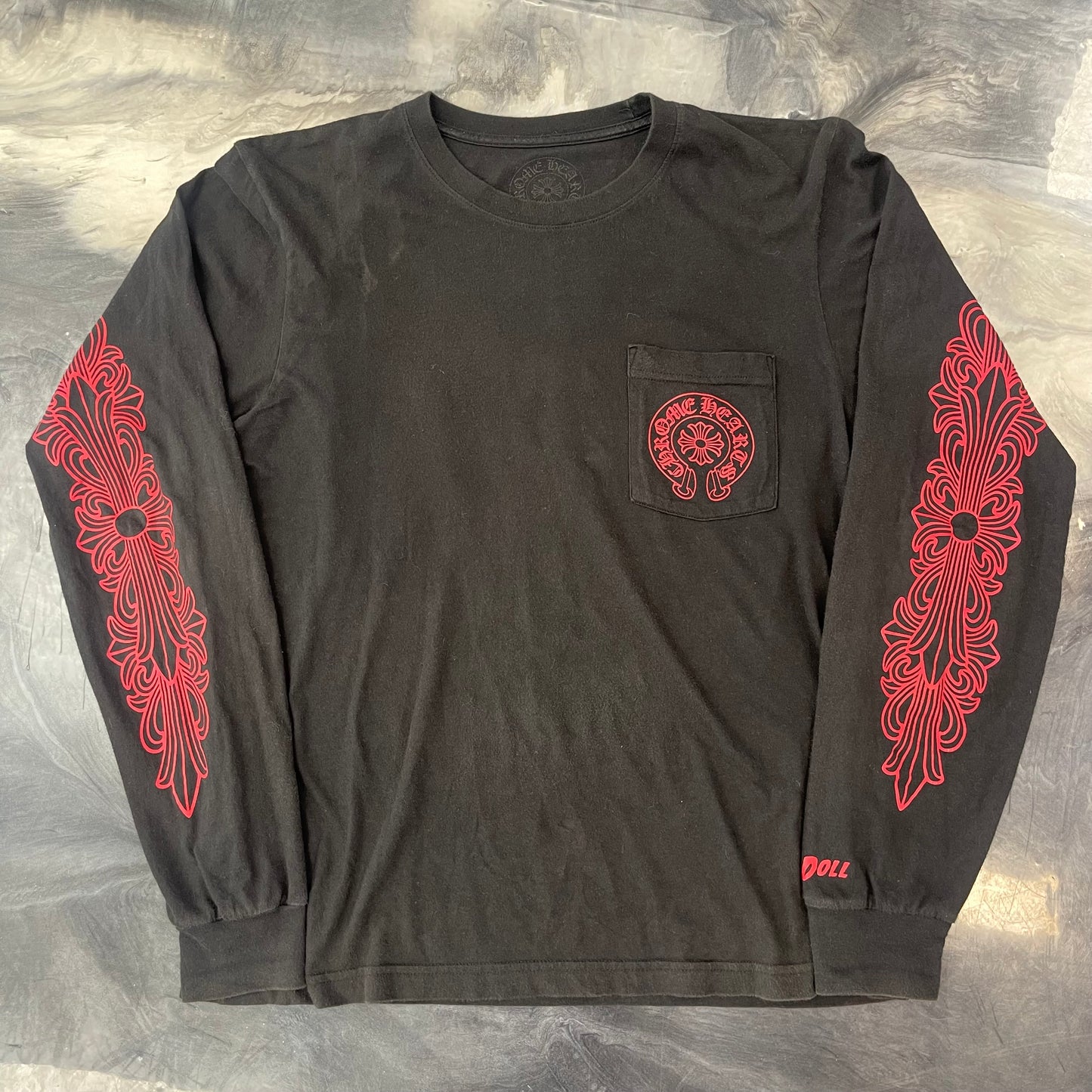 Chrome Hearts Deadly Doll Fire of Love Longsleeve Tee Black