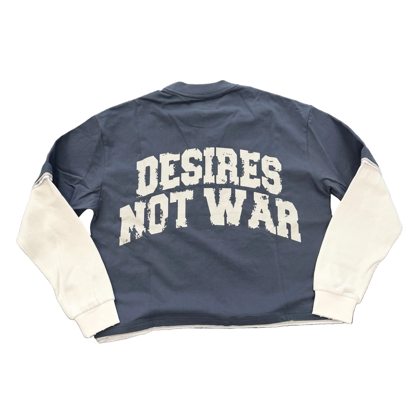 Bottega Desires War Long Sleeve T-Shirt Blue/White