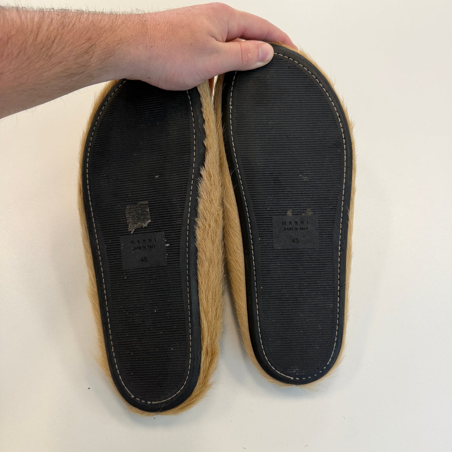 Marni Fussbet Sabot Mule Biege (USED NO BOX)