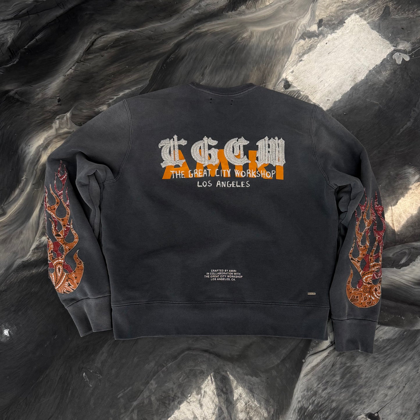 Amiri T.G.C.W. Flame Crewneck Sweater
