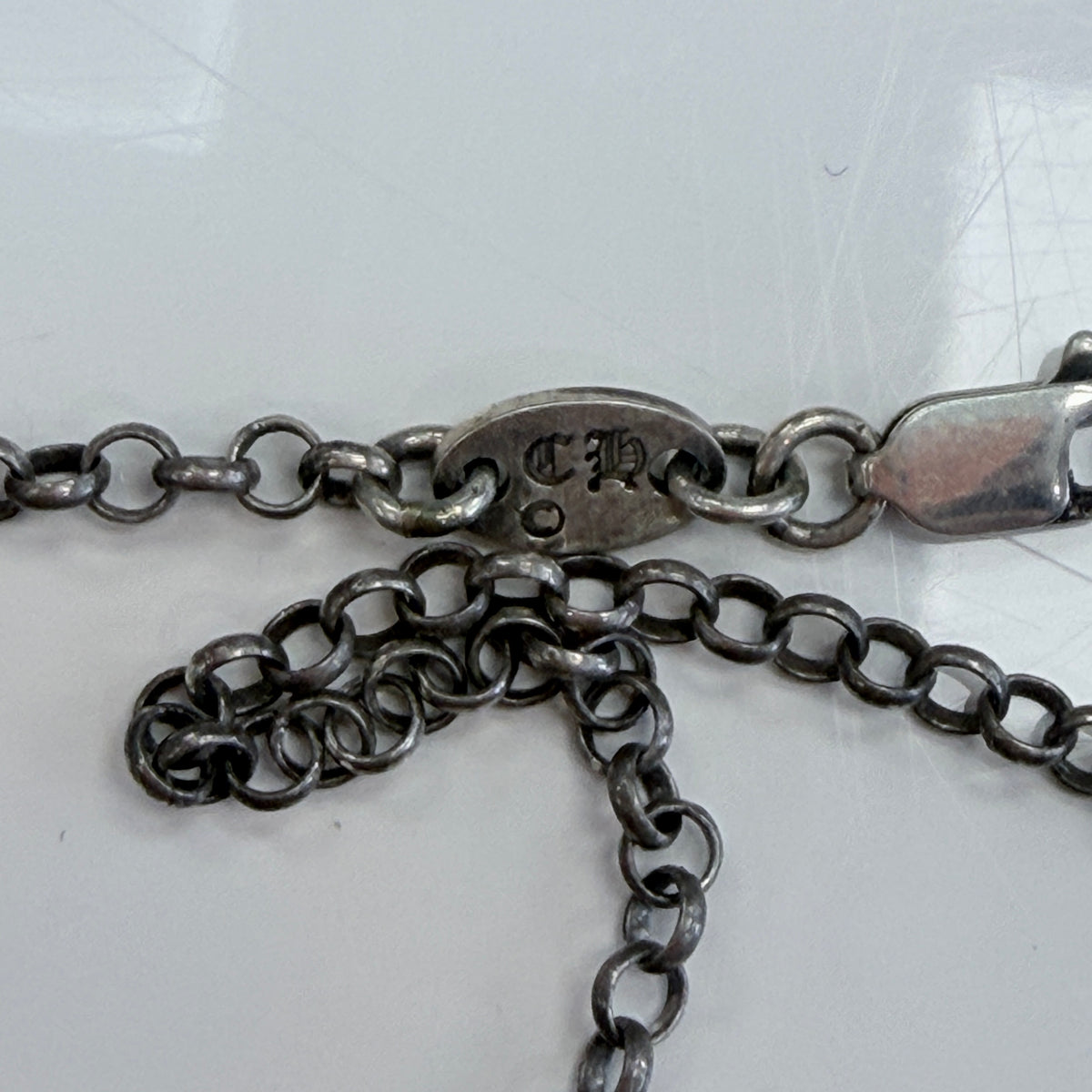 Chrome Hearts Diamond Safety Pin Necklace