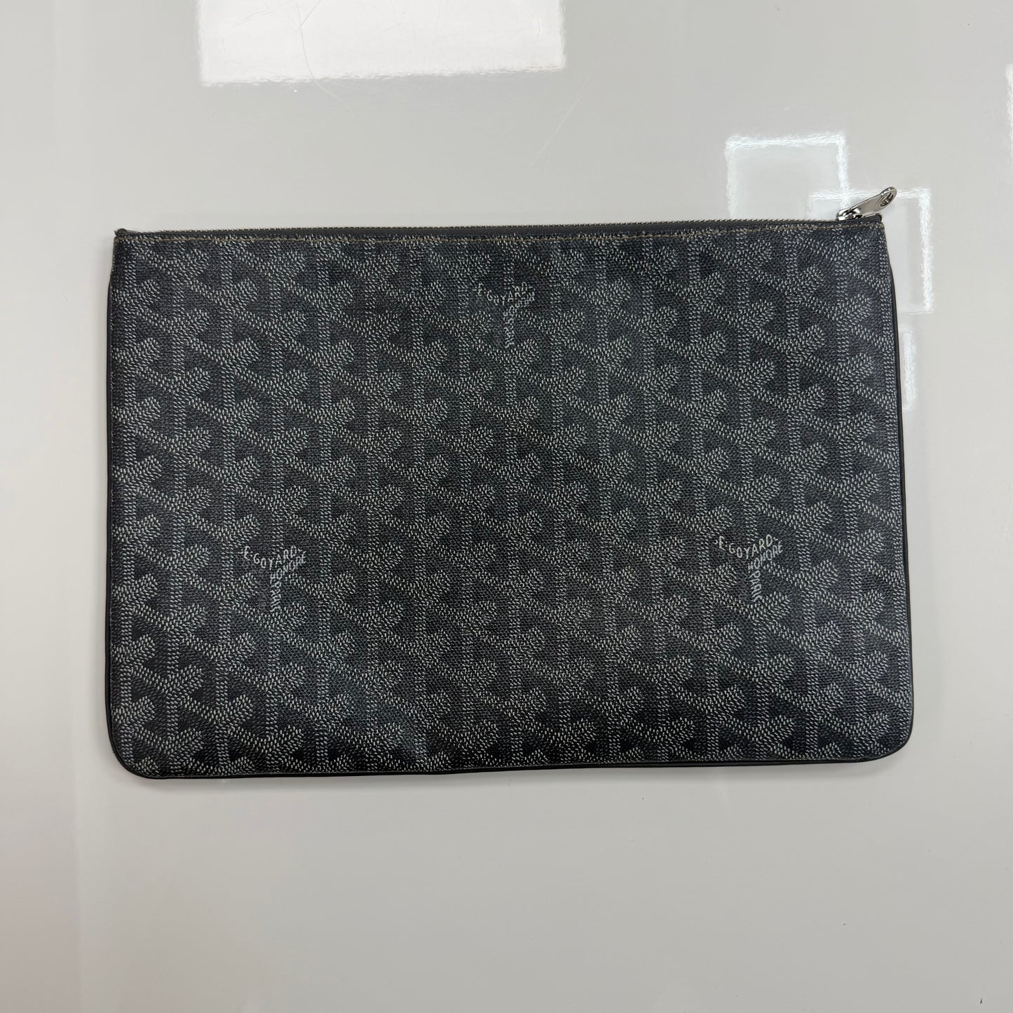 Goyard Senat MM Zip Pouch Gray