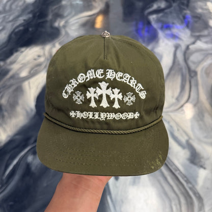 Chrome Hearts Olive Green Gas Station Trucker Hat