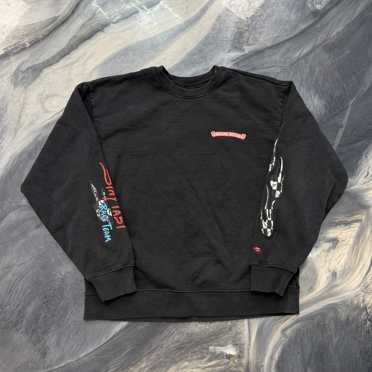Chrome Hearts x Matty Boy Stay Fast Black Crewneck Sweatshirt