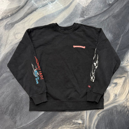 Chrome Hearts x Matty Boy Stay Fast Black Crewneck Sweatshirt