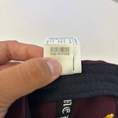 Chrome Hearts Burgundy/Gold CH Logo Hat