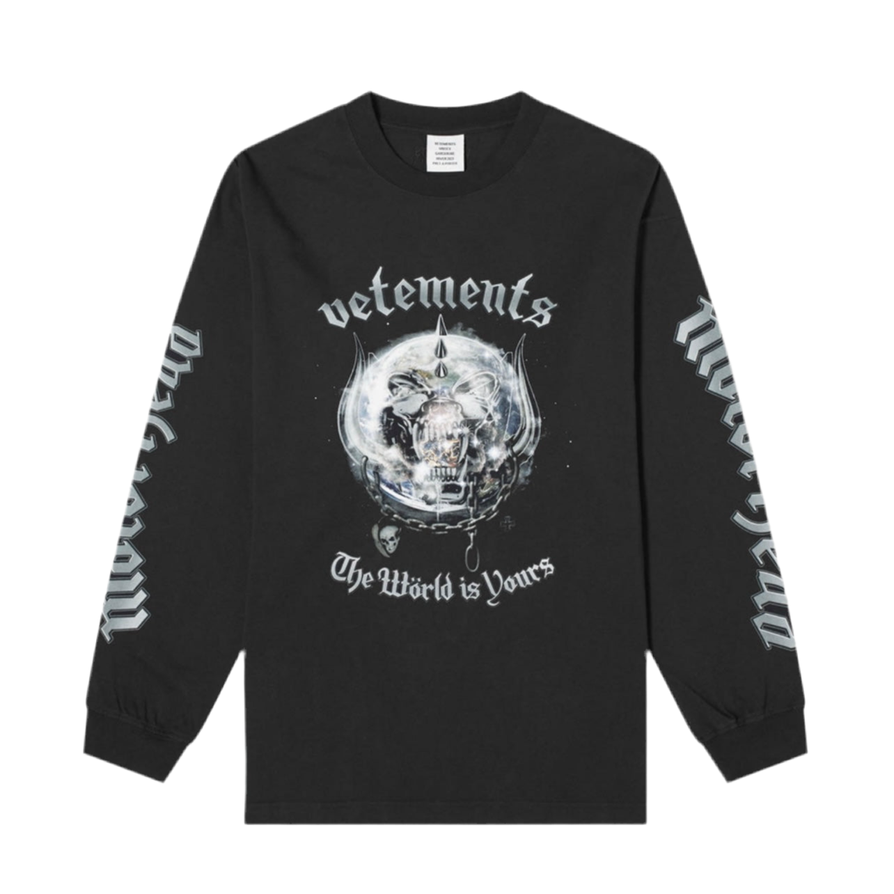 VETEMENTS x Motorhead Long Sleeve World Oversized Tee
