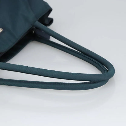 PRADA Tote Bag Nylon Blue Silver