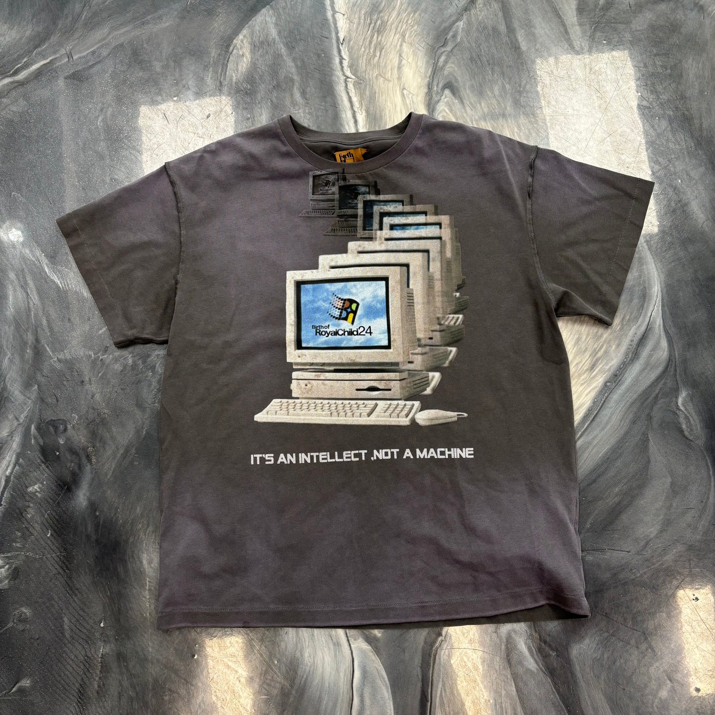 Birth Of Royal Child Windows 24 Grey Tee