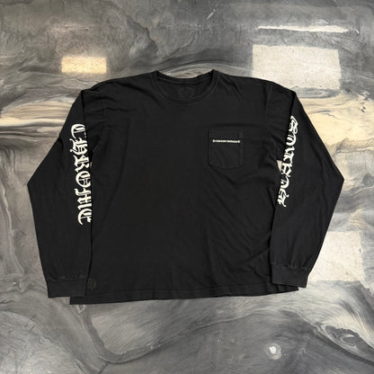 Chrome Hearts Spine Cemetery Cross Long Sleeve Tee