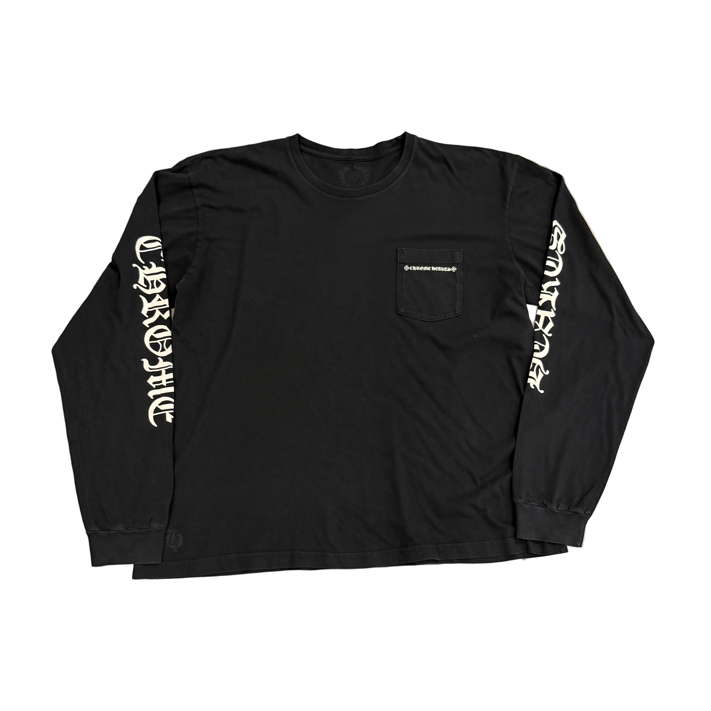 Chrome Hearts Spine Cemetery Cross Long Sleeve Tee
