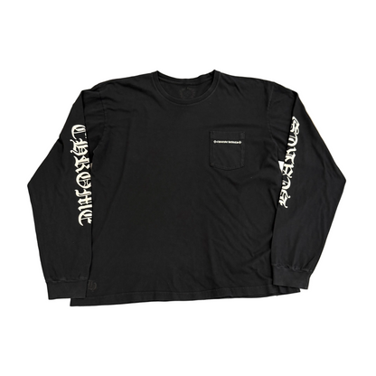 Chrome Hearts Spine Cemetery Cross Long Sleeve Tee