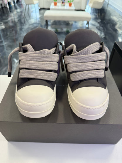 Rick Owens Sneakpeak Jumbo Lace Padded In Pelle Grigia