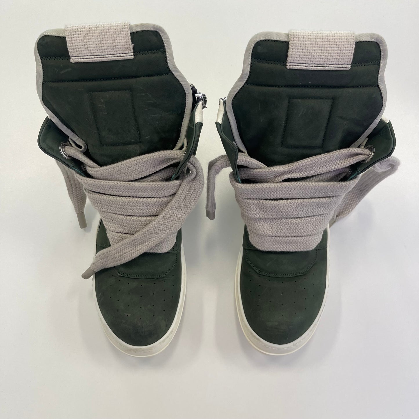 Rick Owens Jumbolace Geobasket Army Green (USED NO BOX)