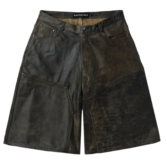 GV Gallery Leather Brown Shorts