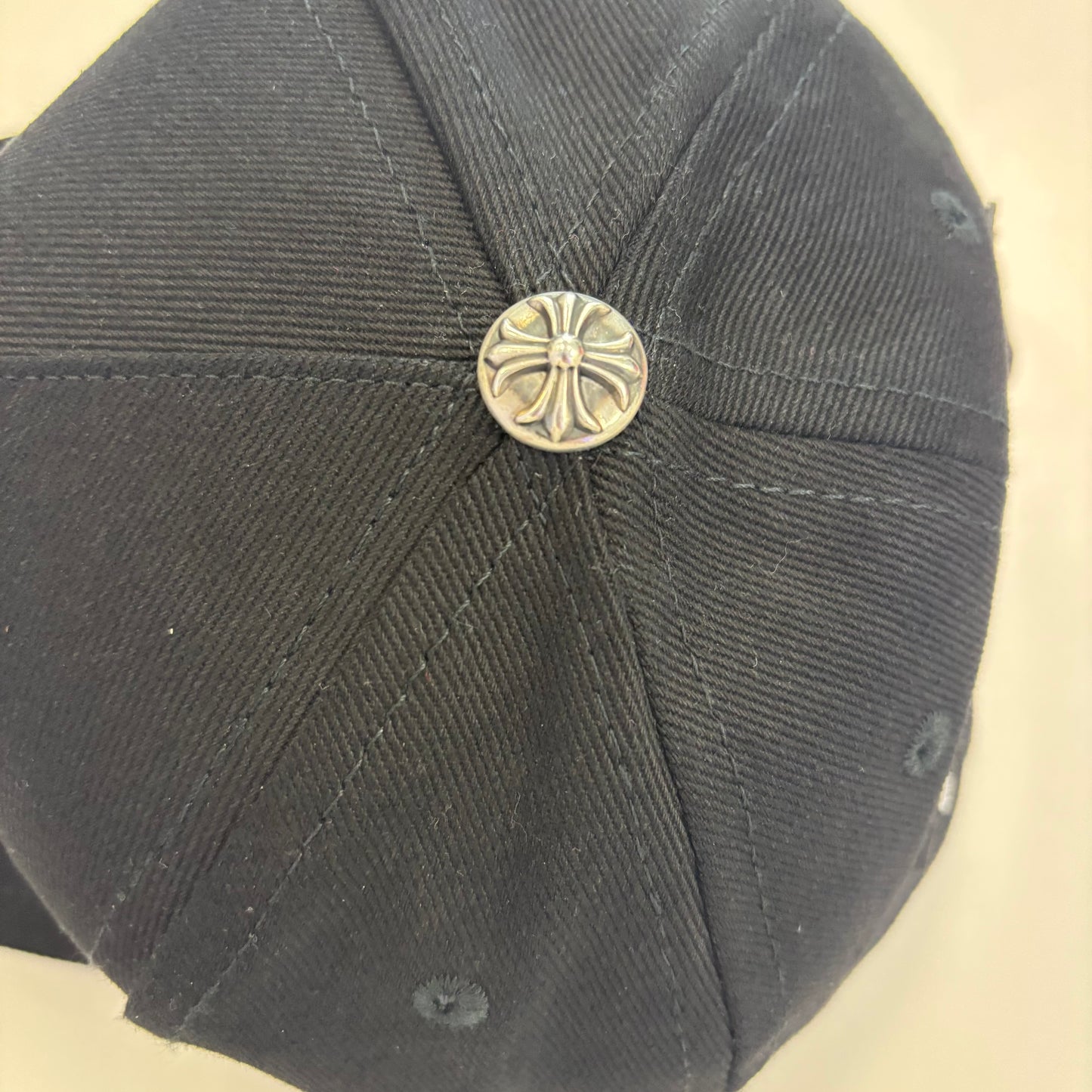 Chrome Hearts Scroll Label Black Baseball Hat