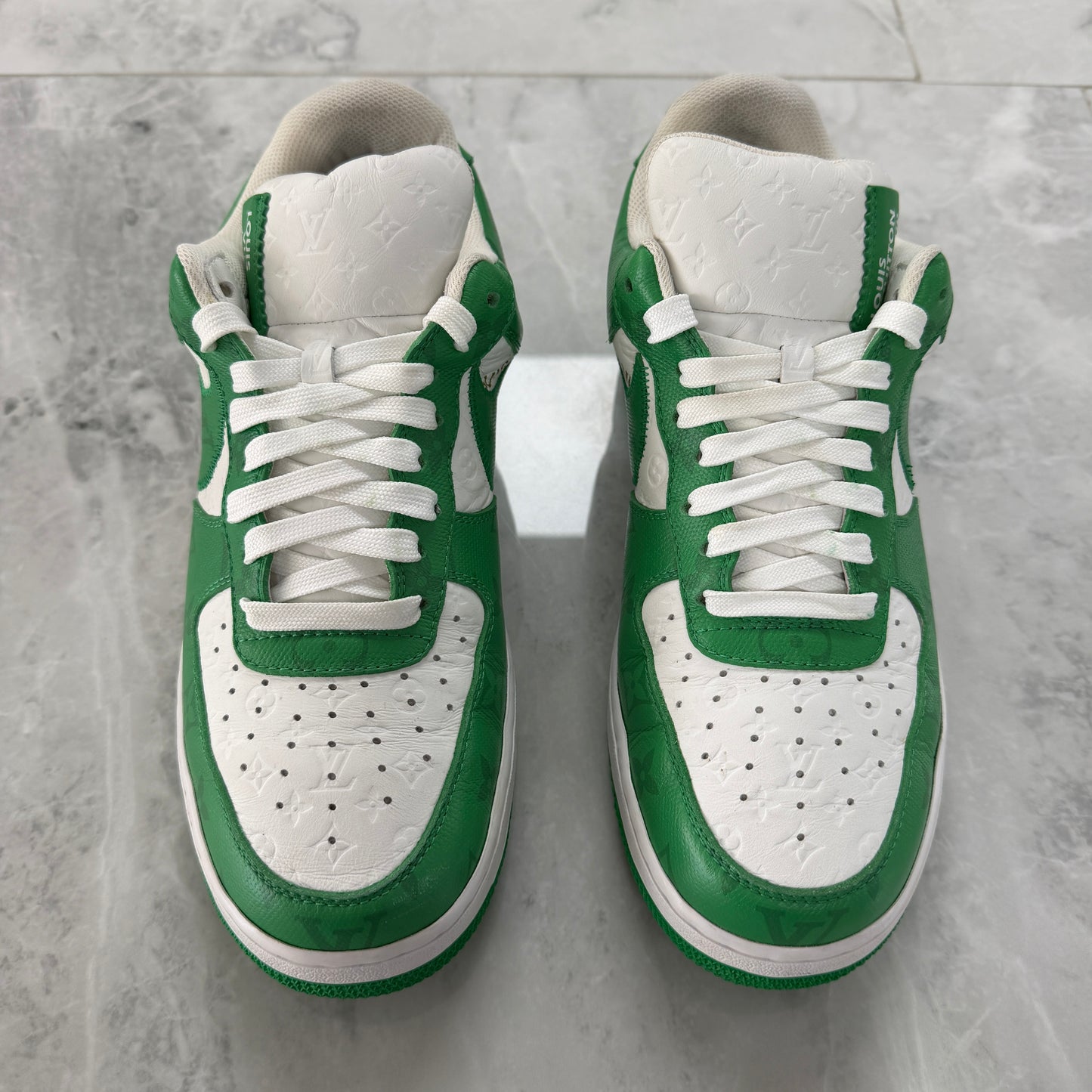 Louis Vuitton Nike Air Force 1 Low By Virgil Abloh White Green (Used)(No Box)