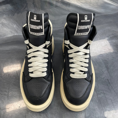 Rick Owens X Drkshdw  TURBOWPN Mid 'Black Cloud Cream' (USED)