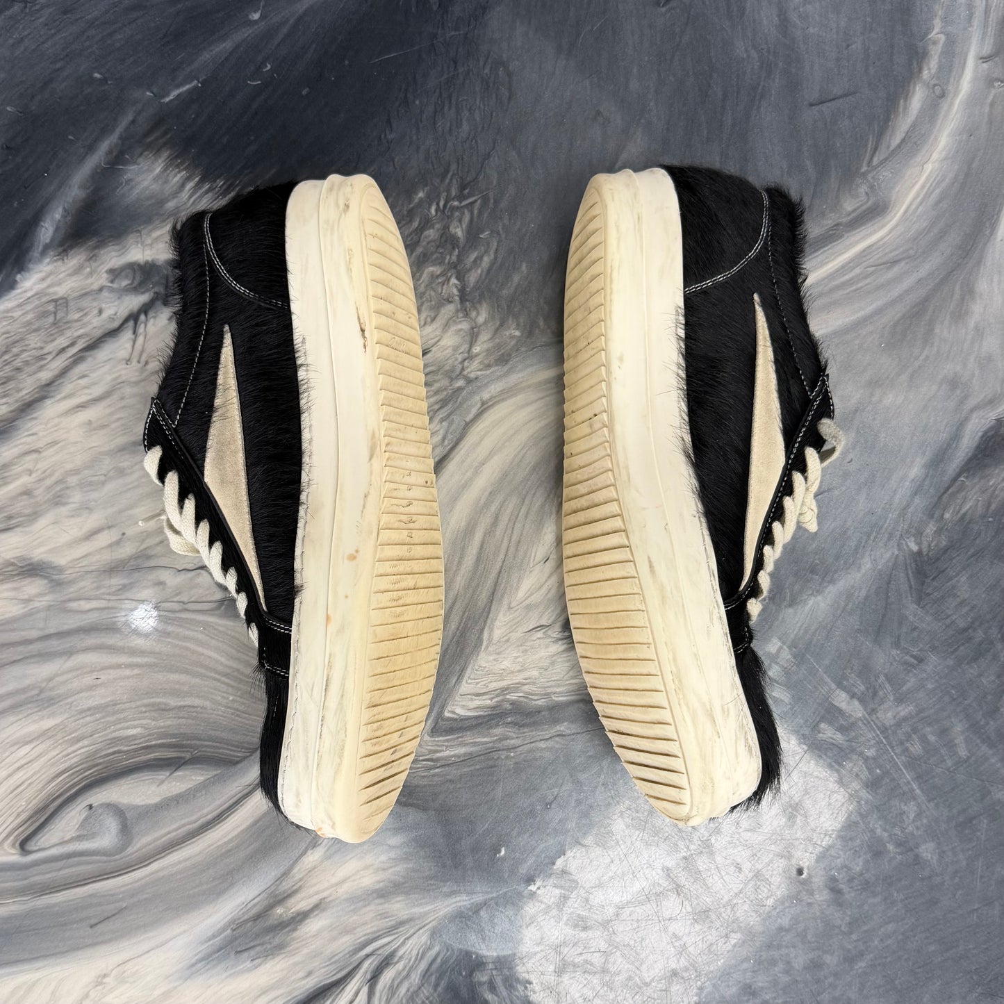 Rick Owens Pony Hair Lido Vintage Low (USED NO BOX)