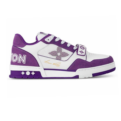 Louis Vuitton LV Trainer Monogram Strap White Purple (USED NO BOX)