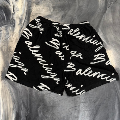 Balenciaga Scribble Logo Shorts