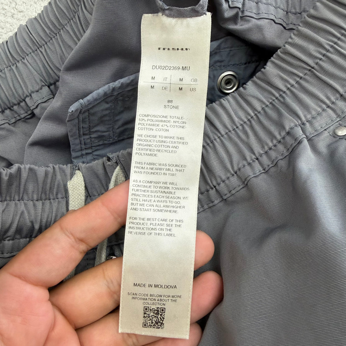 Rick Owens DRKSHDW Bela Boxers Cargo Shorts Grey