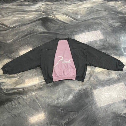 Rhude Panel Crewneck Black