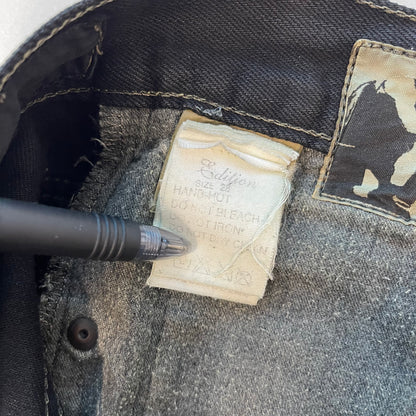 Rick Owens Black Waxed Detroit Jeans