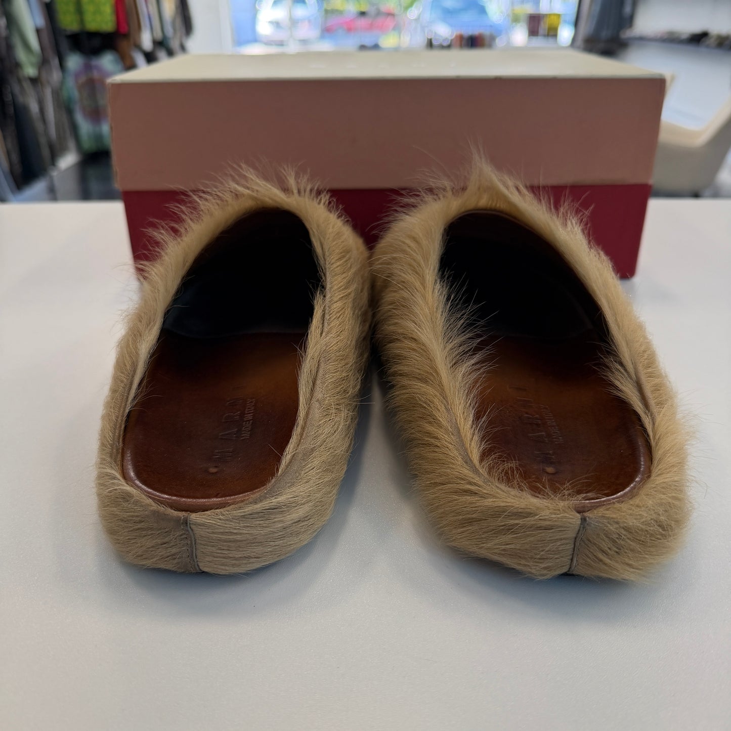 Marni Fussbet Sabot Mule Biege (USED)