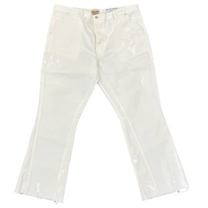 Gallery Dept. White Paint Splatter Flare Denim (FREE)(1 Year Anniversary)