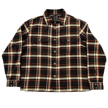 Chrome Hearts Work Dog Silver Button Flannel