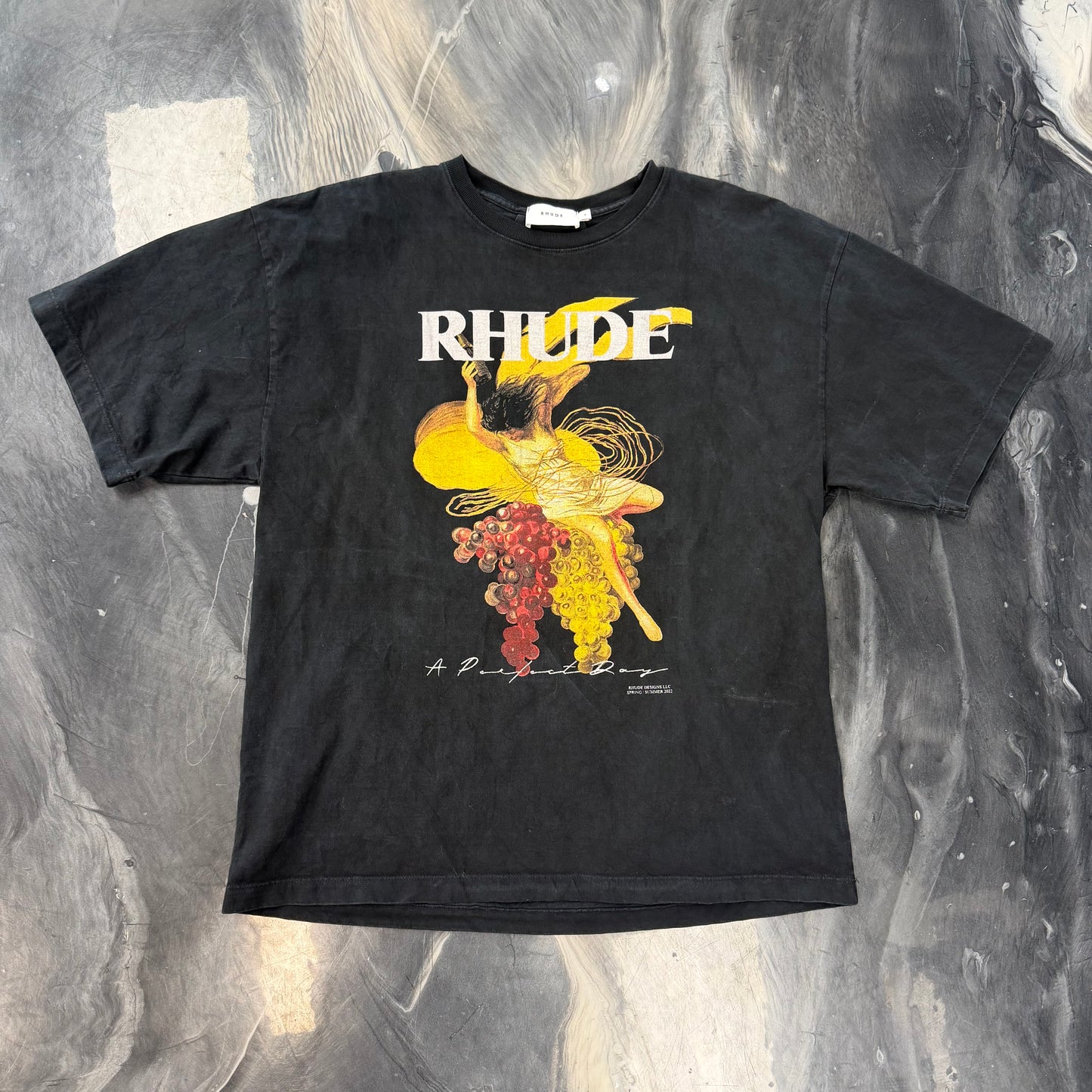 Rhude A Perfect Day Tee Vintage Black