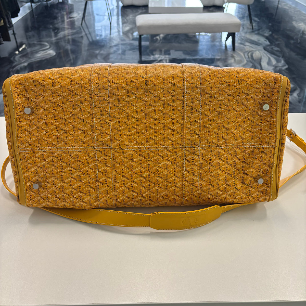 Goyard Croisiere 45 Duffle Bag Yellow