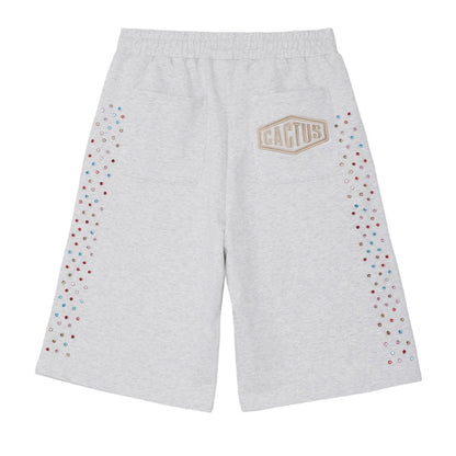 AZVA Crystal Cactus Sweat Shorts Grey