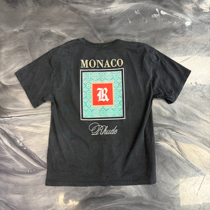 Rhude Monaco Vintage Washed Black Tee