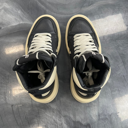 Rick Owens X Drkshdw  TURBOWPN Mid 'Black Cloud Cream' (USED)