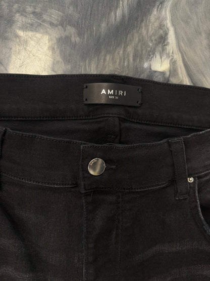 Amiri Black Moto Denim