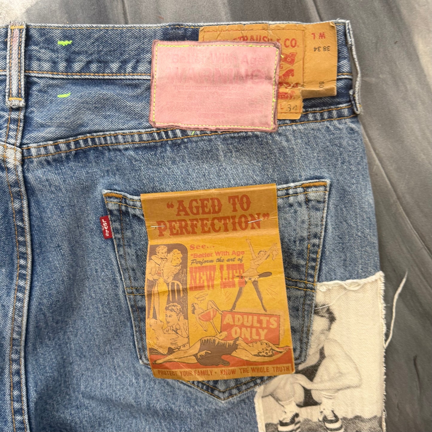 Better With Age Revolt Patchwork Denim Jeans