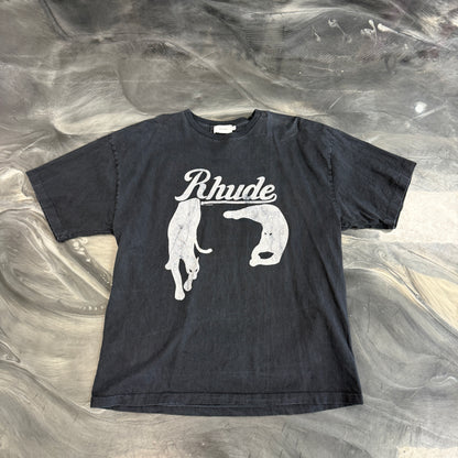 Rhude Black Cat Vintage Washed Tee