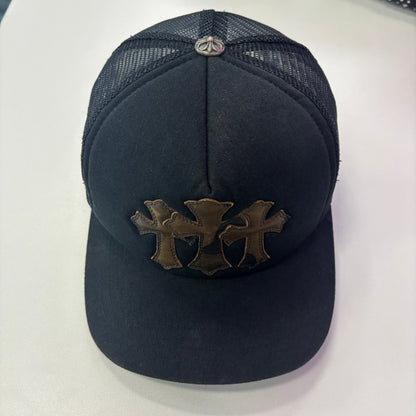 Chrome Hearts Camouflage Cemetery Cross Patch Trucker Hat
