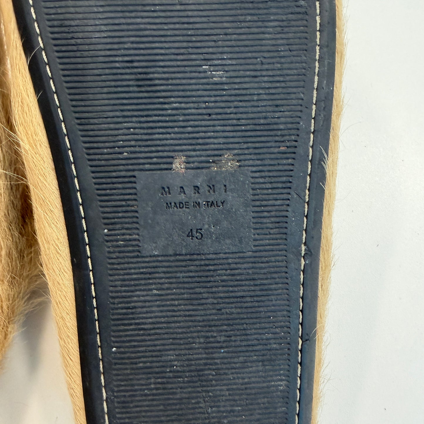 Marni Fussbet Sabot Mule Biege (USED NO BOX)