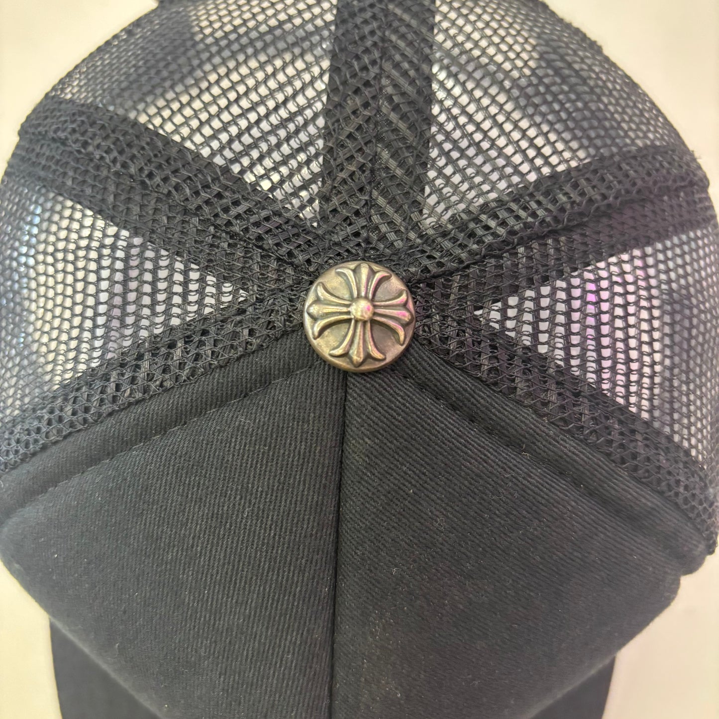 Chrome Hearts Camouflage Cemetery Cross Patch Trucker Hat