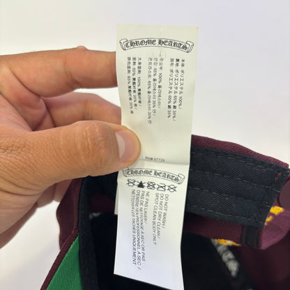 Chrome Hearts Burgundy/Gold CH Logo Hat