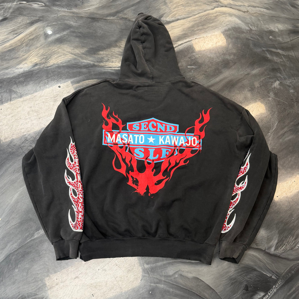 Secnd Slf x Masato Kawajo Firestorm Vintage Hoodie