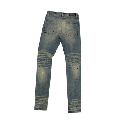 AMIRI MX1 Artist Paint Splatter Denim