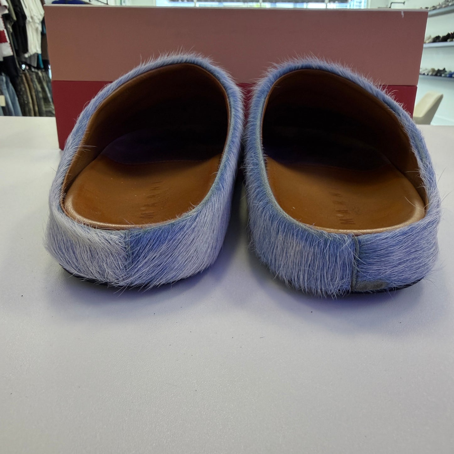 Marni Fussbett Sabot Mules Blonde Blue (USED)