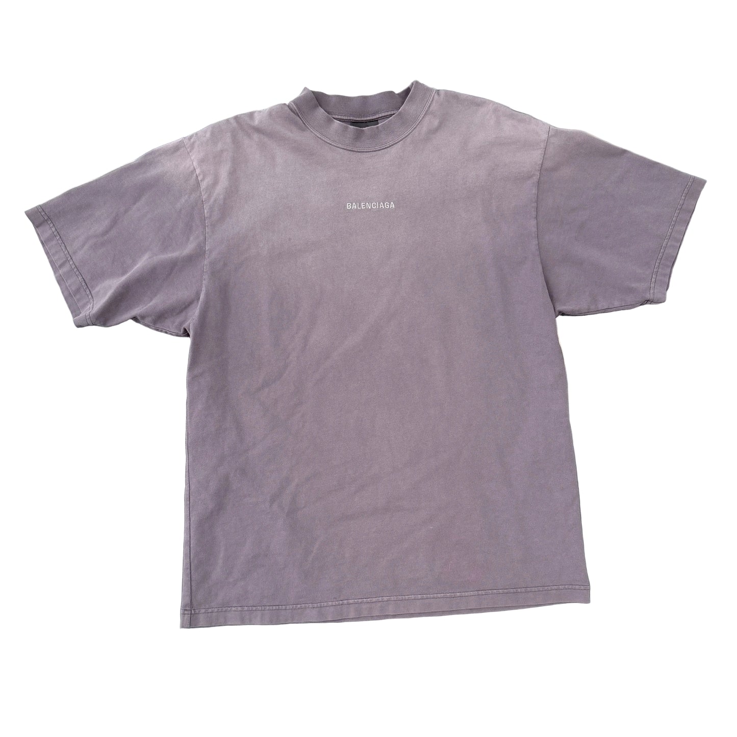 Balenciaga Center Logo Tee Grey