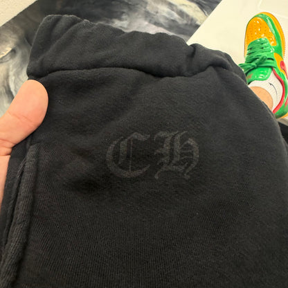 Chrome Hearts Online Exclusive Black & Blue Horseshoe Logo Sweatpants