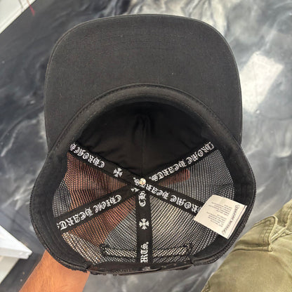 Chrome Hearts Camouflage Cemetery Cross Patch Trucker Hat
